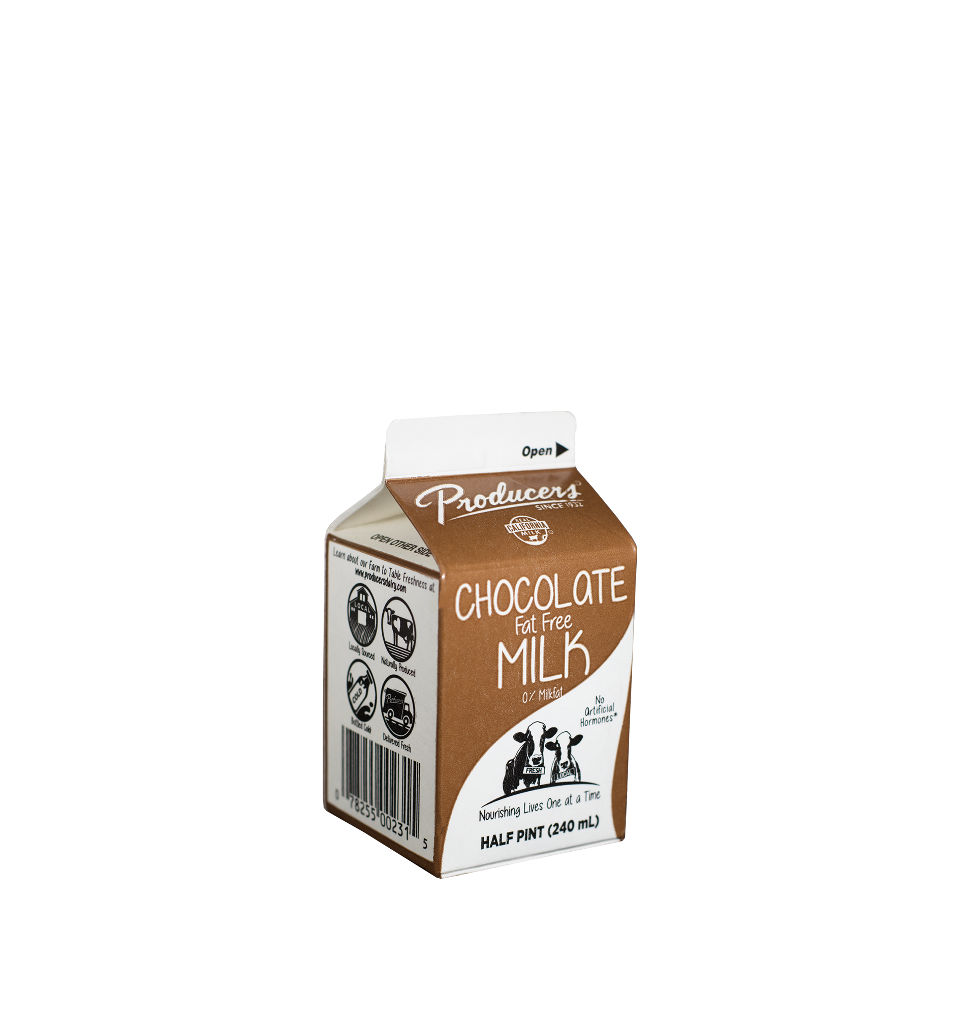 chocolate milk carton nutrition facts