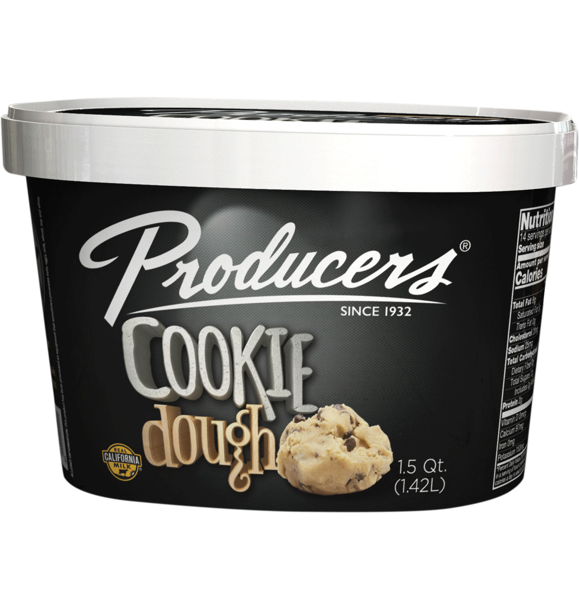 Cookie Dough Producers Ice Cream Container