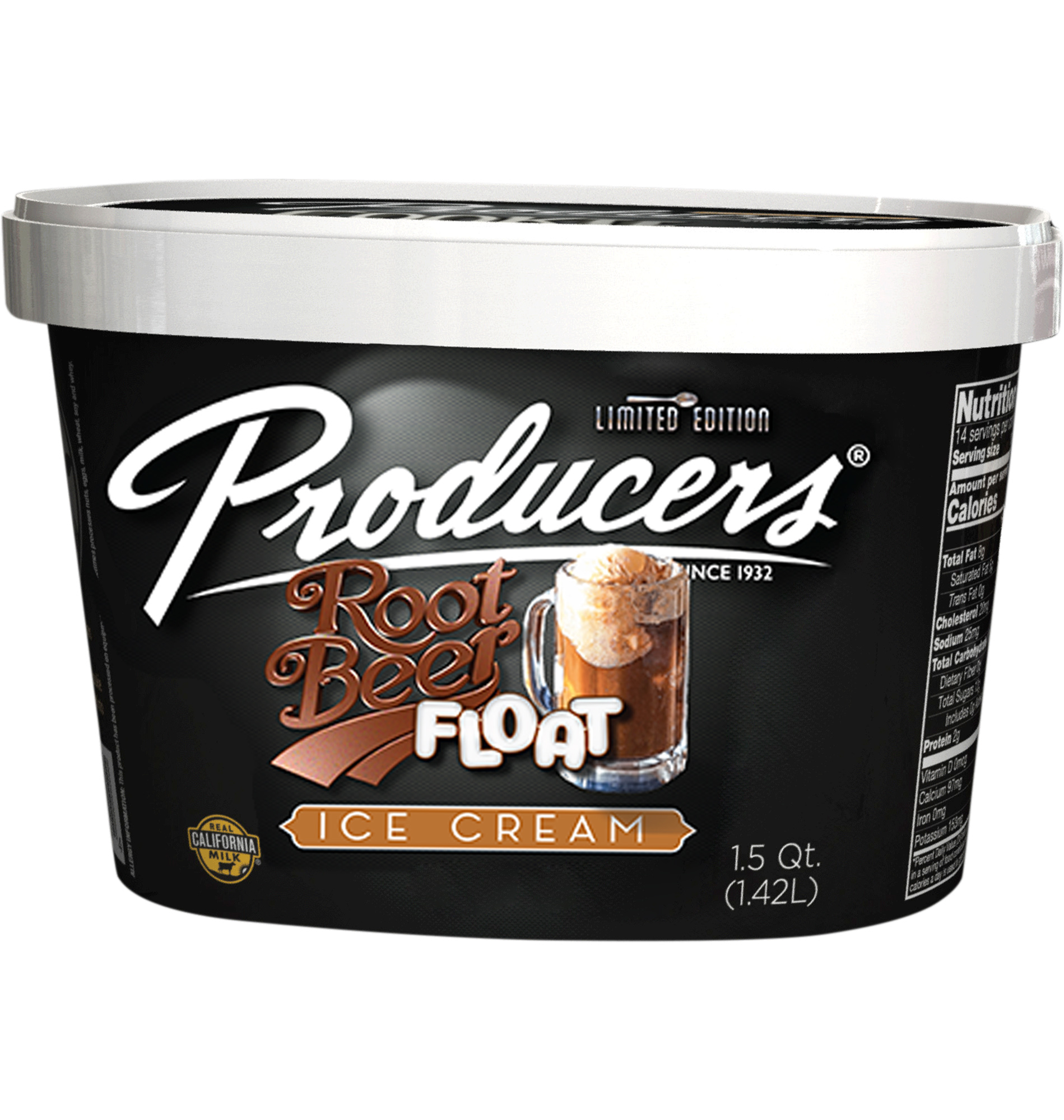 Root Beer Float Producers Ice Cream Container