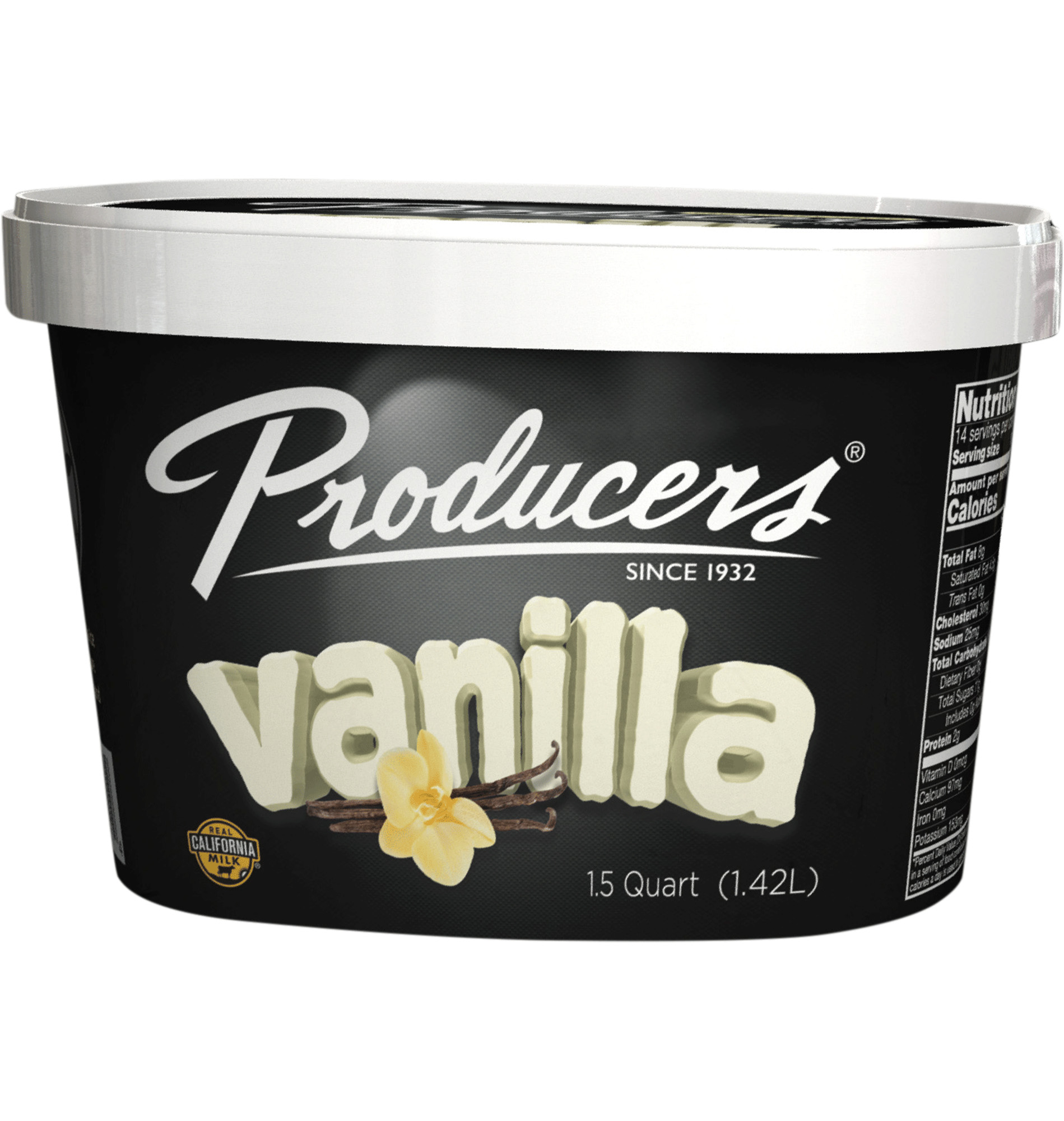 Vanilla Producers Ice Cream Container