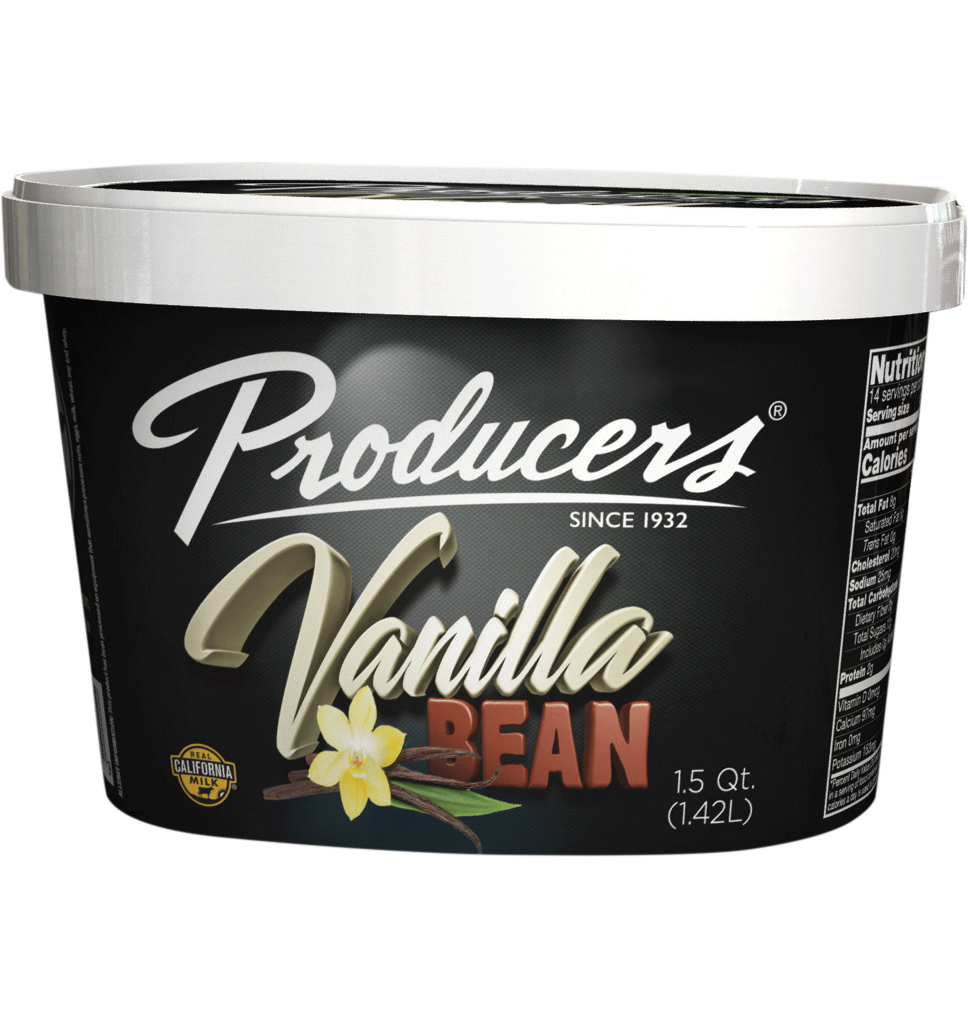 Vanilla Bean Producers Ice Cream Container