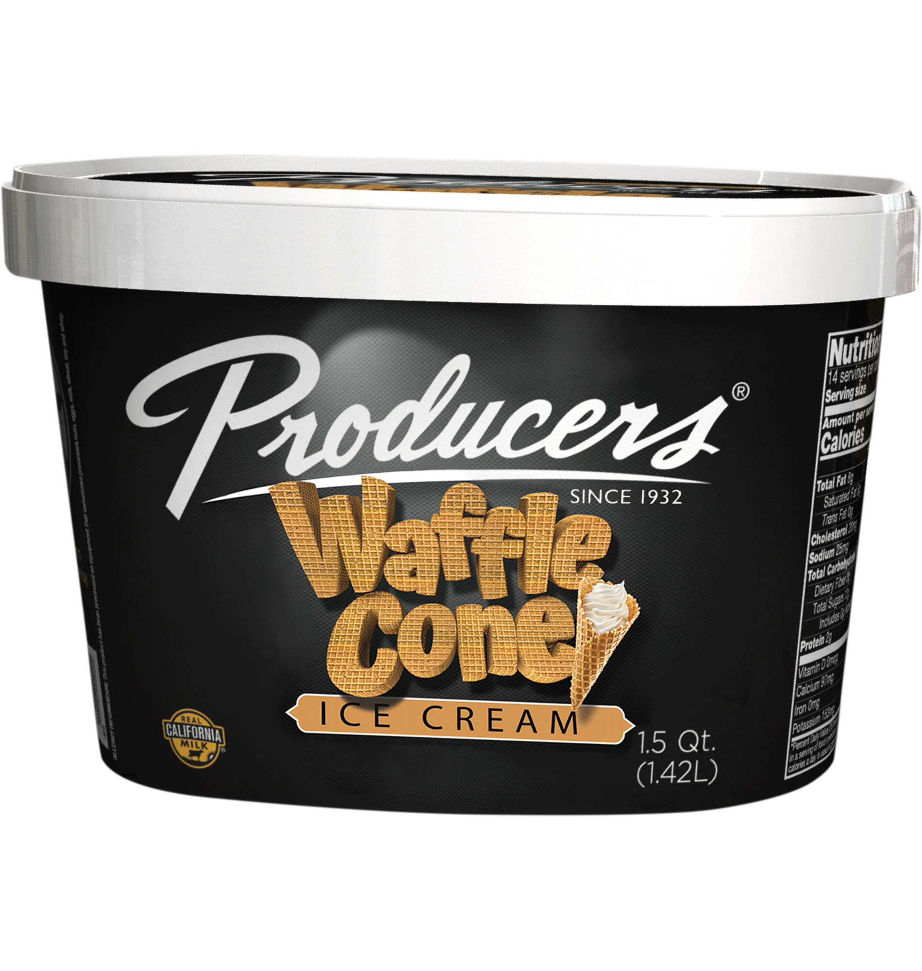 Waffle Cone Producers Ice Cream Container