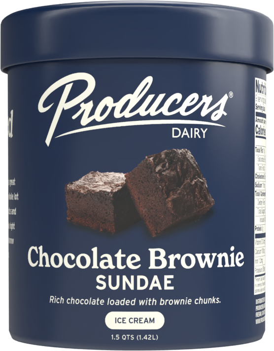 Producers Dairy Ice Cream - Brownie Sundae