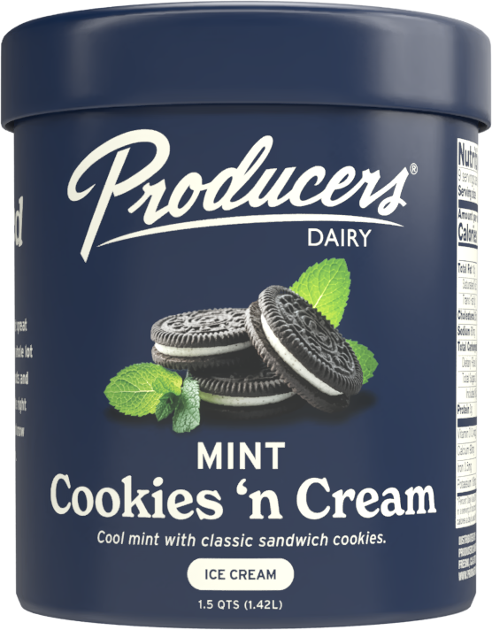 Producers Dairy Ice Cream - Mint Cookies and Cream